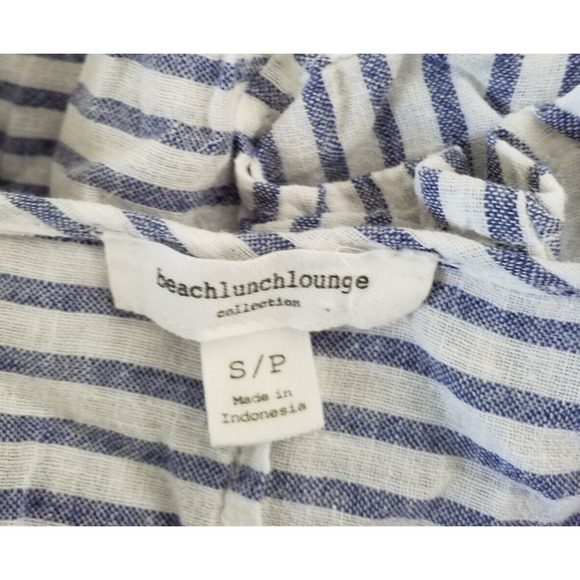 Beach Lunch Lounge “Lucy” Linen Blend Side-Tie Woven Top - Picture 5 of 6